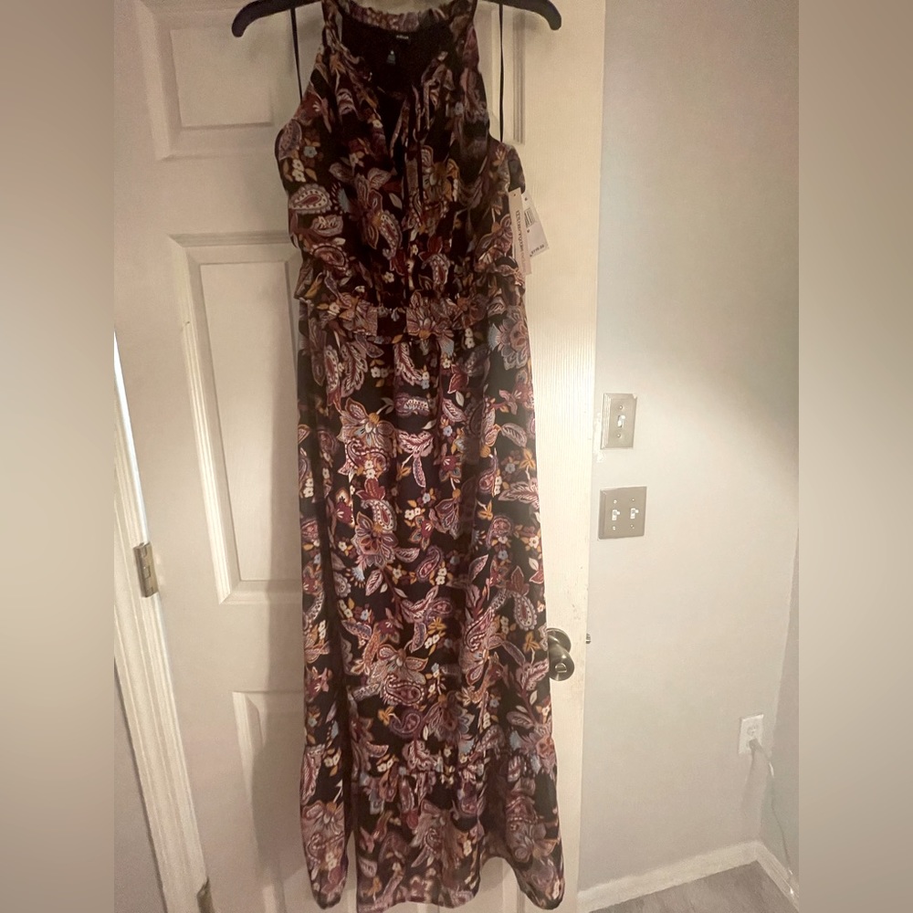 Black long Paisley maxi dress